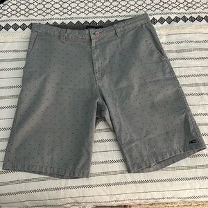 O'Neill Gray Casual Cotton Print Shorts